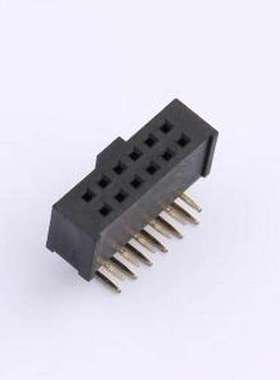 XDHF-AS0254-0852*6P 排母 2x6P 间距:2.54mm 插件,P=2.54mm