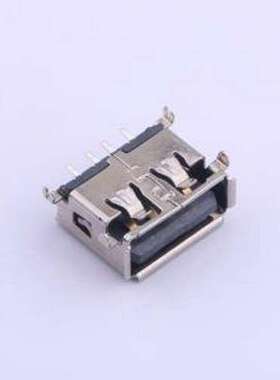 905-751A2022S10201 USB连接器 Type-A 母 沉板 黑色 SMD