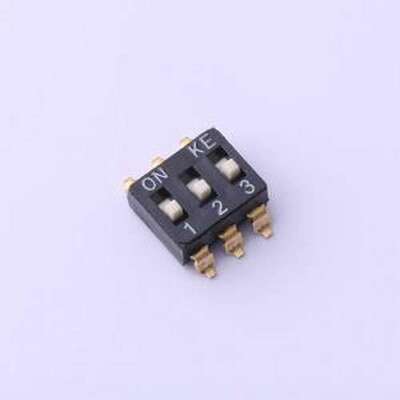 DSIC03LSGET 拨码开关 3位 2.54mm脚距IC型 KE拨码开关 拨动开关