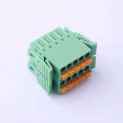 KF2EDGKNHG-3.5-2*5P 插拔式接线端子 3.5mm 2x5P 排数:2 每排P数