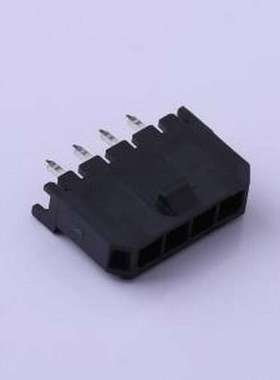 C3030WV-F-04P 线对板针座 1x4P 间距:3mm 直插 黑色 插件,P=3mm
