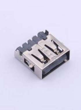 905-761A2022S10205 USB连接器 Type-A 母 沉板 插件