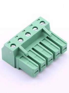 KF2EDGSK-7.62-5P绿色 插拔式接线端子 7.62mm 1x5P 排数:1 每排P