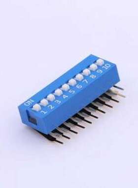 DA-10-B-T 拨码开关 蓝色90度弯脚 10位 拨码开关 插件