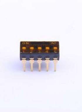 DSIC05THGET 拨码开关 2.54mm 5位低推贴胶 插件 插件