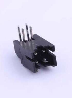 A2211WR-2X02P 线对板针座 间距:2mm 2x2P 黑色 弯插,P=2mm