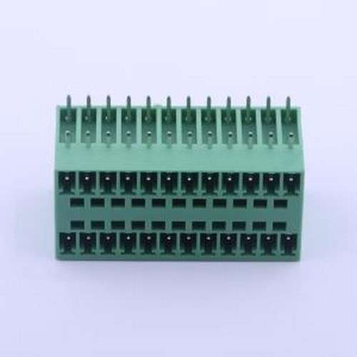 DB2ERH-3.81-2*12P-GN 插拔式接线端子 3.81mm 2x12P 排数:2 每排
