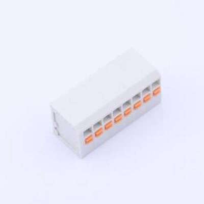 KF239-3.5-8P 弹簧式接线端子 1x8P 3.5mm 每排P数:8 排数:1 插件