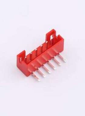 WF-1B200A6P-R 线对板针座 间距2.0mm 弯插 红色 1x6P 弯插,P=2mm