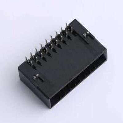 HC-3810-2*9AW-05 线对板针座 2x9P 间距:3.81mm 弯插 弯插,P=3.8