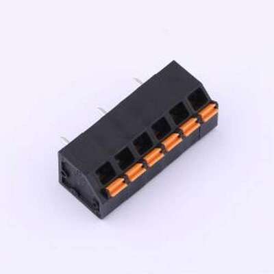 KFM736LA-5.0-6P 弹簧式接线端子 KFM736LA-5.0-6P 插件,P=5mm