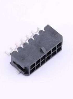 HC-MX3.0-2*6AWT-05 线对板针座 2x6P 间距:3mm 卧贴 黑色 SMD,P=