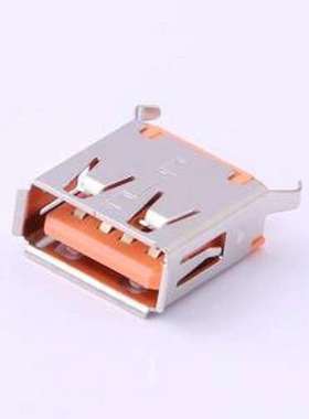 916-152A1113Y10210 USB连接器 Type-A 母 直插 橙色 插件
