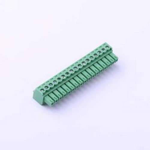 DB2EK-3.81-17P-GN-S 插拔式接线端子 3.81mm 1x17P 排数:1 每排P