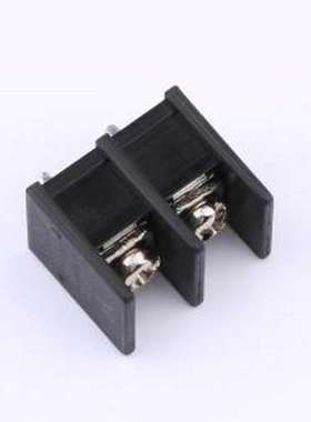 WJ55S-B-10.0-2P 栅栏式接线端子 间距P=10.0mm 2Pin位 边脚 黑色