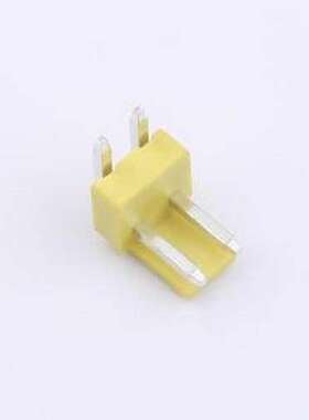 WF-1B396A2P-Y 线对板针座 间距2.0mm 弯插 黄色 1x2P 弯插,P=3.9