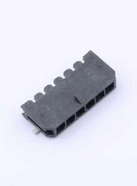 HC-MX3.0-6AWT-05 线对板针座 1x6P 间距:3mm 卧贴 黑色 SMD,P=3m