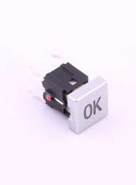 K6-6161D-02 轻触开关 红色带灯开关OK帽子 插件