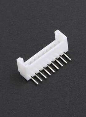2.0-9P WZDK 线对板针座 1x9P 间距:2mm 弯插 系列:PH 白色 弯插,