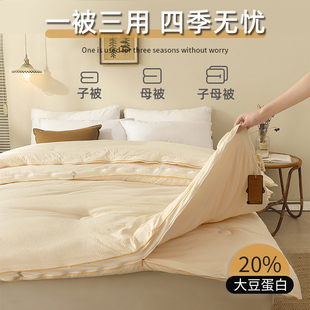 秋冬被大豆纤维被加厚冬款 通用被褥子母被2026 被子棉被被芯四季