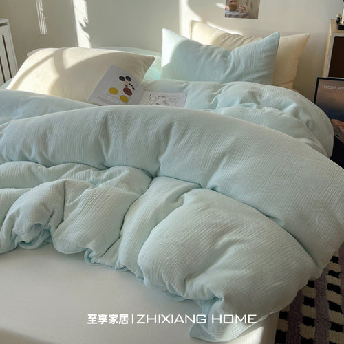 小红书爆款丨纯色四件套纯棉全棉