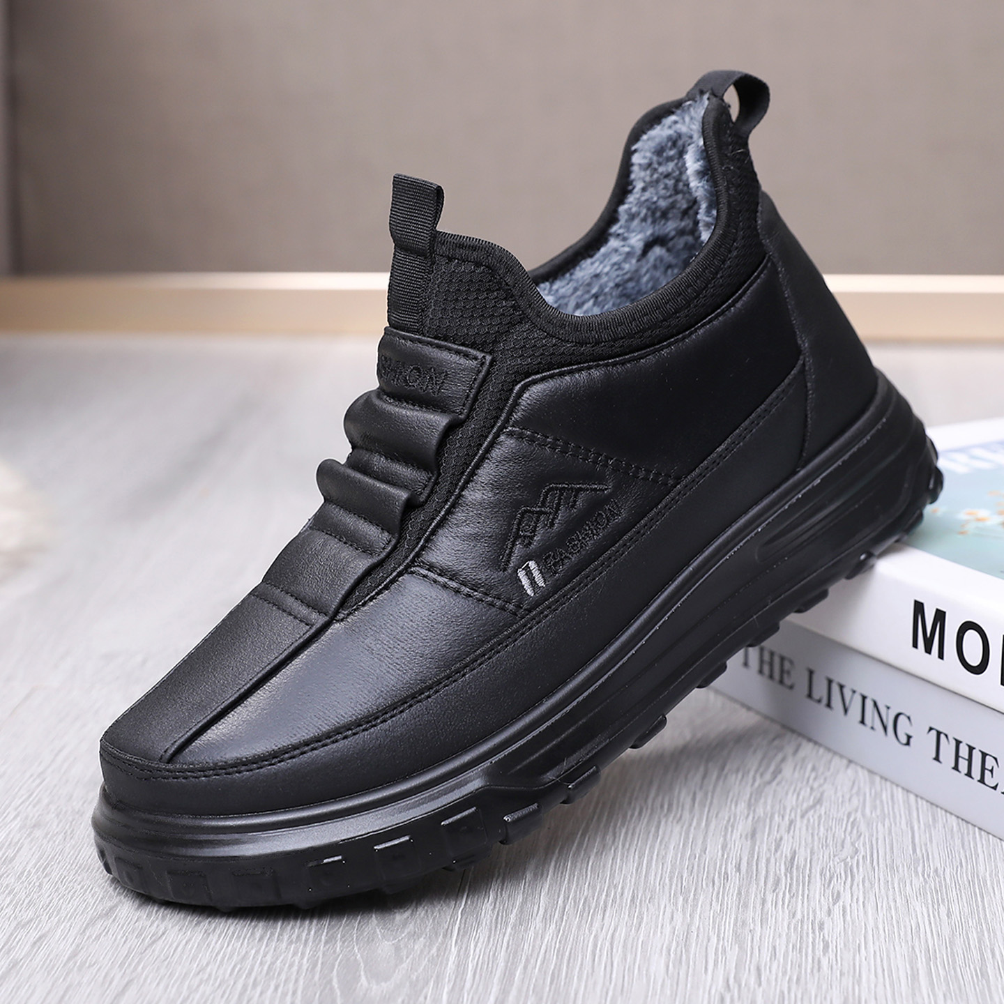 男士棉鞋冬季加绒加厚保暖防滑