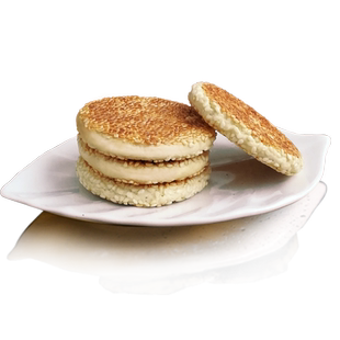 湖北特产食博园黄石港饼500g薄脆黑芝麻馅饼散称休闲零食传统糕点