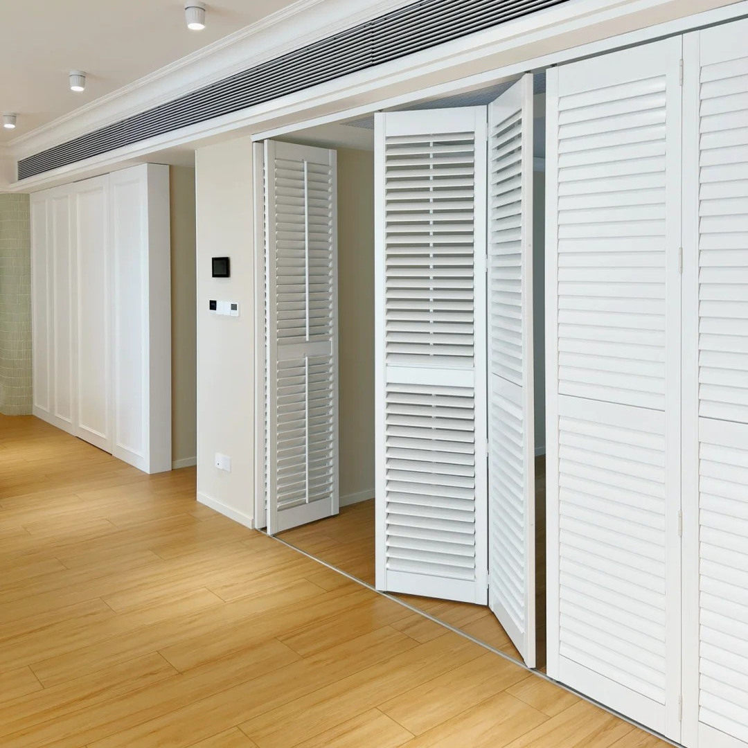 百叶门衣帽间衣柜折叠门储藏间通风实木百叶窗活动百叶隔断折叠门,全屋定制,卧室门,淘宝优惠券,粉丝福利购,淘宝优惠卷