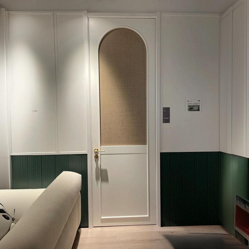 民俗木门藤编门拱形门