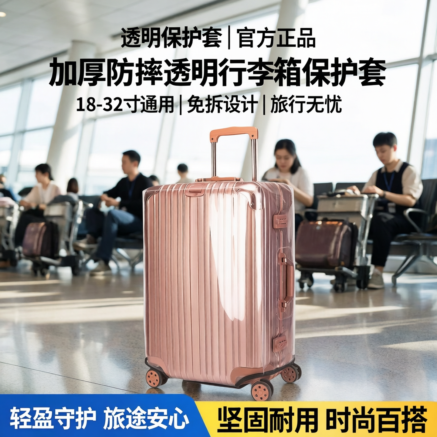 透明行李箱保护套旅行箱20寸24寸拉杆箱托运皮箱加厚防摔免拆