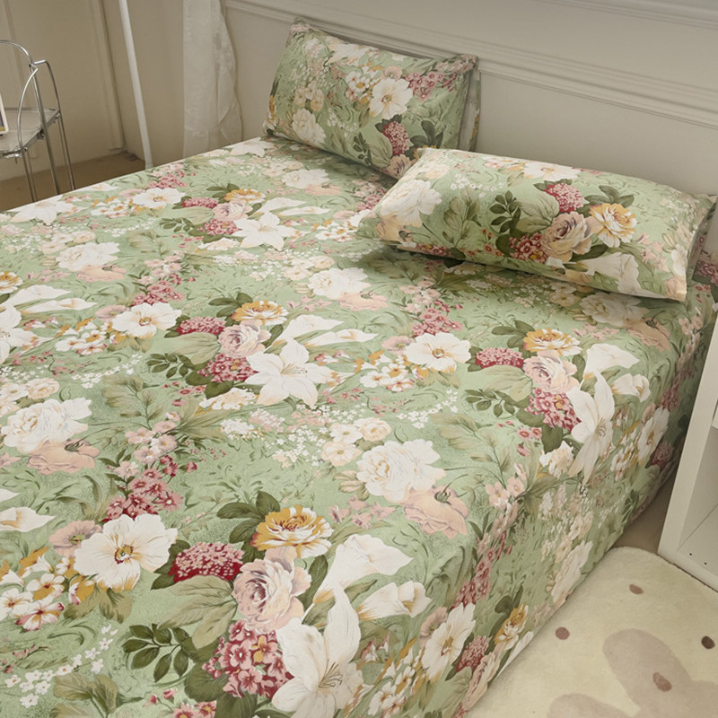 手工加厚老粗布床单三件套