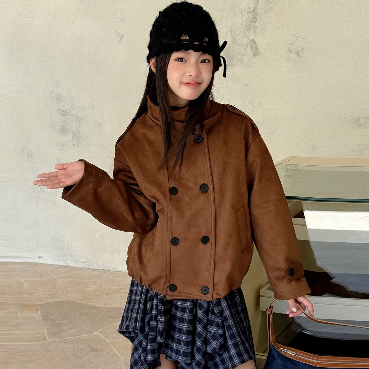 2025冬季新款夹棉加厚麂皮绒外套