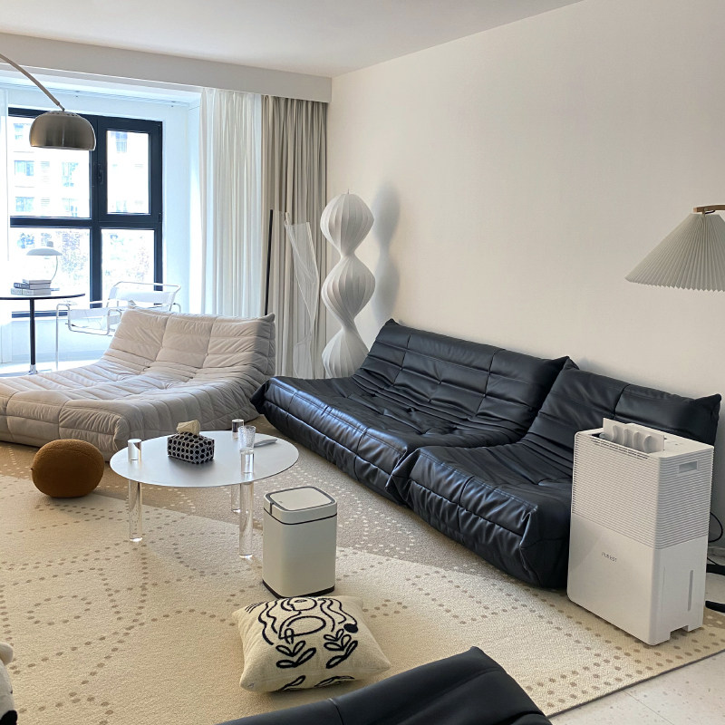 giroway吉诺威毛毛虫沙发博主同款写意空间togo单人真皮懒人沙发