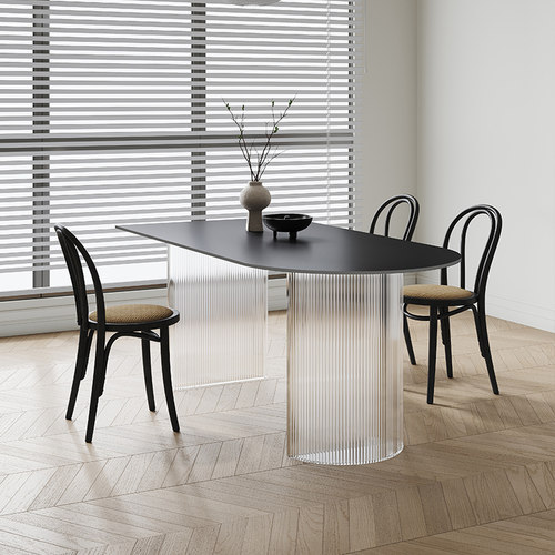 吉诺威岩板岛台餐桌极简现代