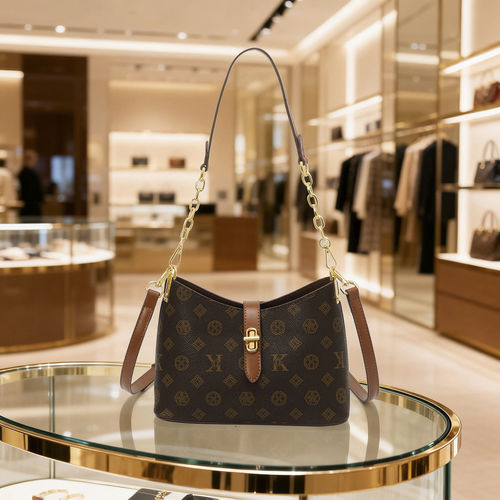 lv5&vv20复古托特包包女通勤大容量单肩腋下包老花百搭大包斜挎包