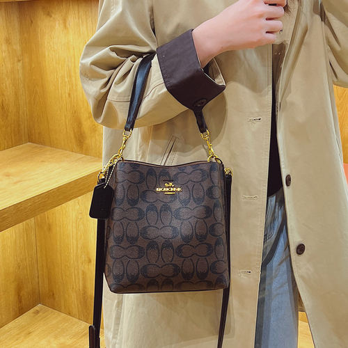 lv5&vv20质感轻奢女包包时尚百搭手提包法国小众水桶包单肩斜挎包