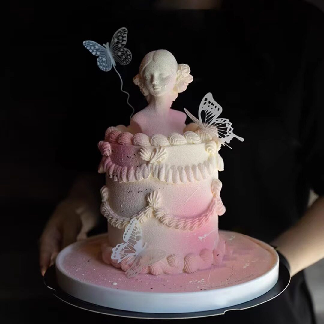 创意网红希腊女神女士动物奶油生生日/节日蛋糕