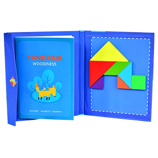 磁性七巧板智力拼图儿童益智力幼儿园教具小学生一年级教学上下册