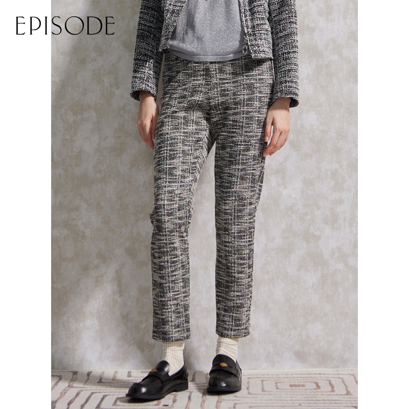 粗花呢正装裤EPISODE小香风直身