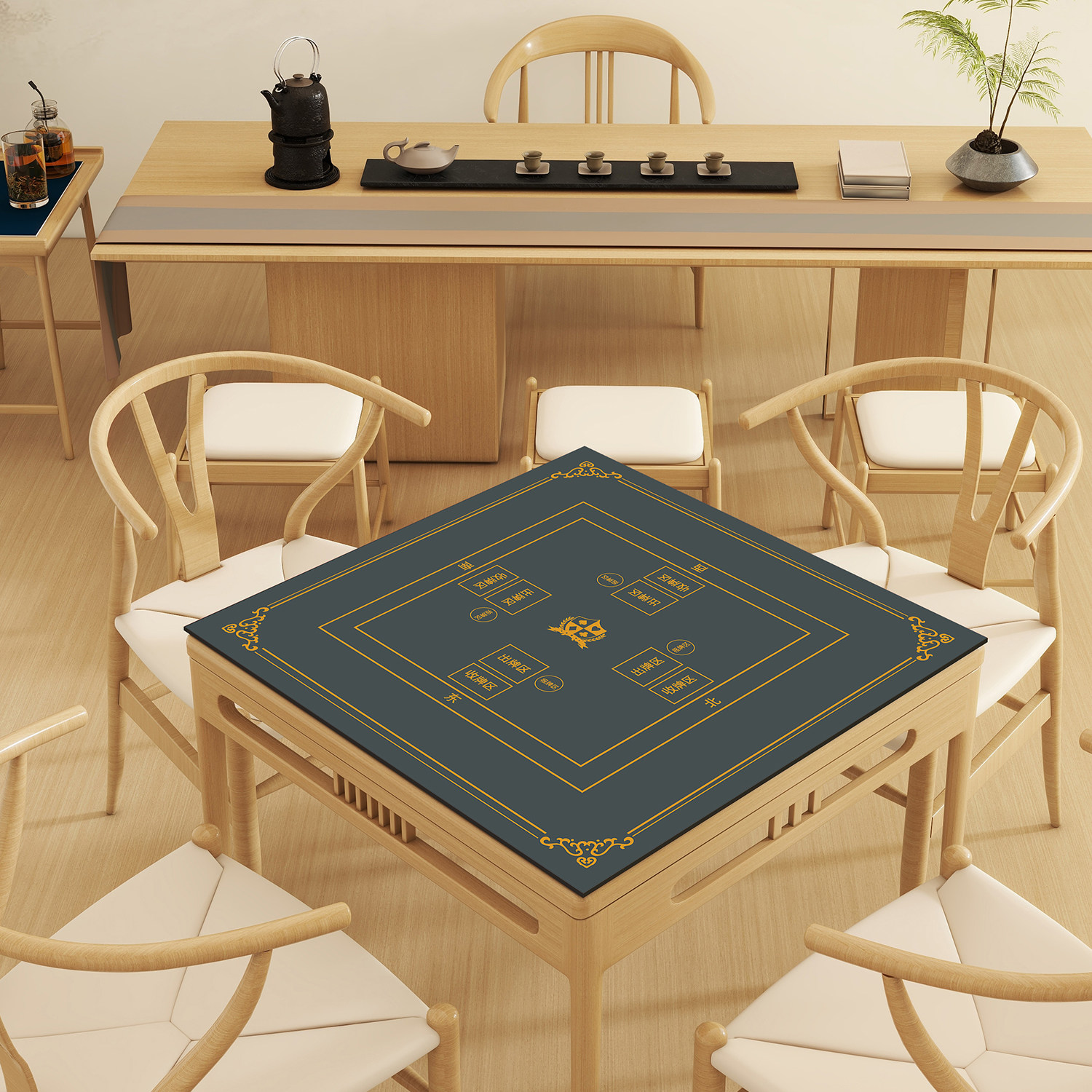掼蛋专用桌布茶楼方桌掼蛋台布比赛扑克牌台面桌垫防滑垫打牌桌垫