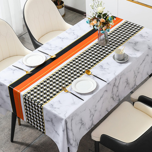 222年新款 桌布防水防油防烫免洗长方形餐桌饭桌书桌垫家用布艺
