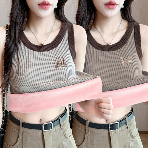 保暖背心女加绒加厚冬季新款上衣