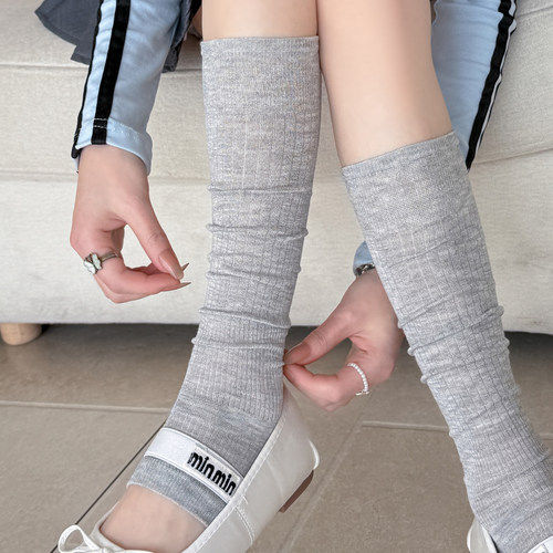 踩脚堆堆袜套袜子女半掌小腿袜