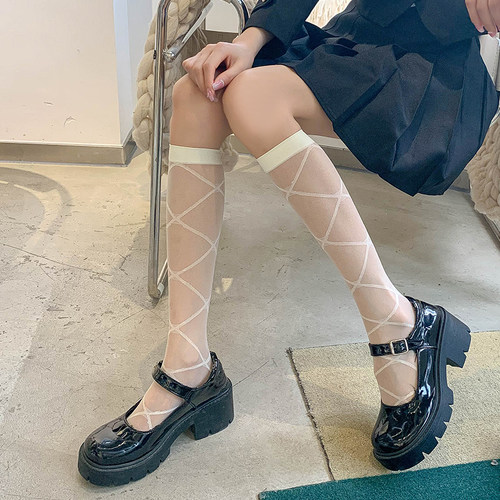 潮夏季性感洛丽塔jk制服长筒袜