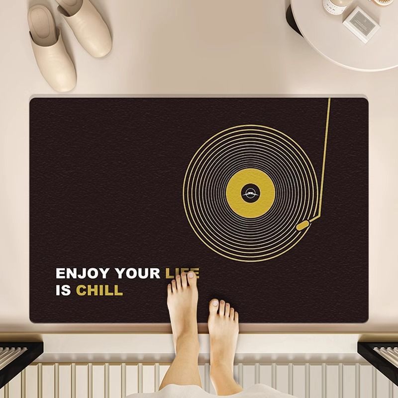 浴室创意硅藻泥吸水地垫家用卫生间防滑速干脚垫入户玄关门垫打发