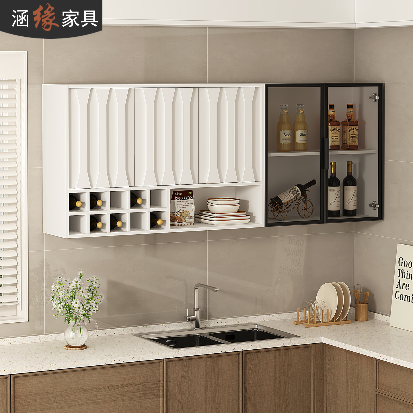 厨房吊柜墙壁柜墙上储物柜