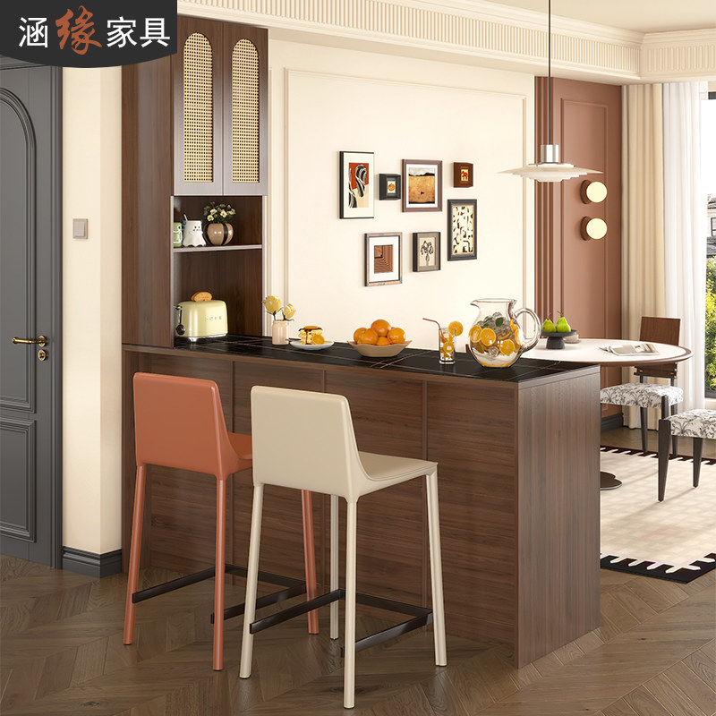 中古风岩板吧台餐边柜一体骨骼线中岛台客餐厅隔断柜储物柜7G384,住宅家具,餐边柜,淘宝优惠券,粉丝福利购,淘宝优惠卷