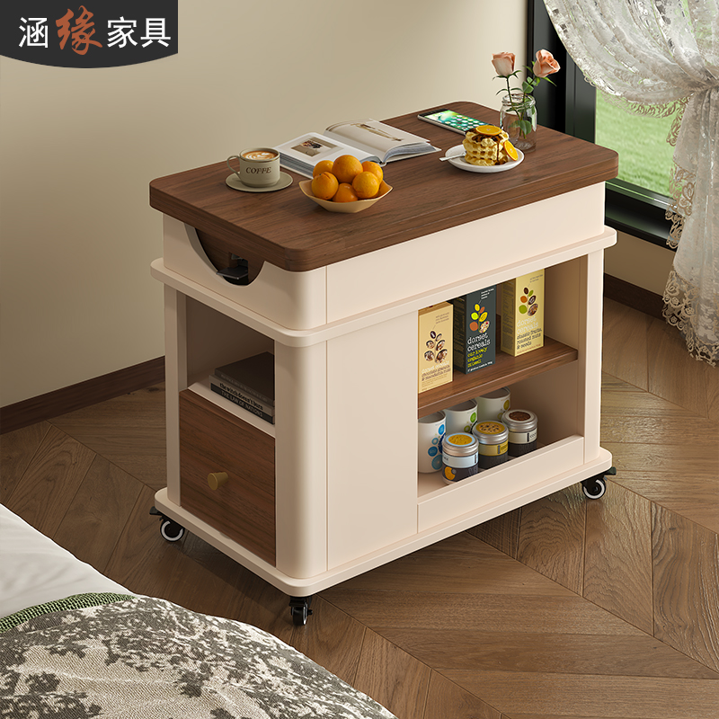 可升降折叠茶几客厅沙发边几边柜
