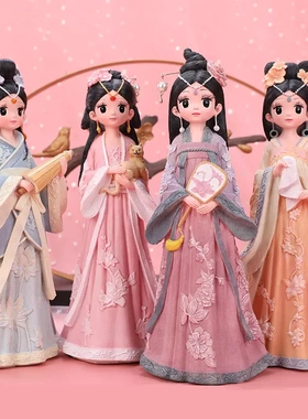 原创中国风古风摆件格格汉服女孩装饰品景区热卖工艺品礼物