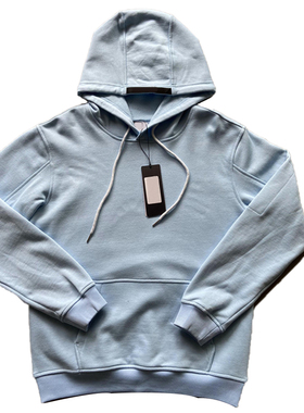 topstoney2023年春秋新款男士纯色休闲运动衫青年宽松连帽套头衫